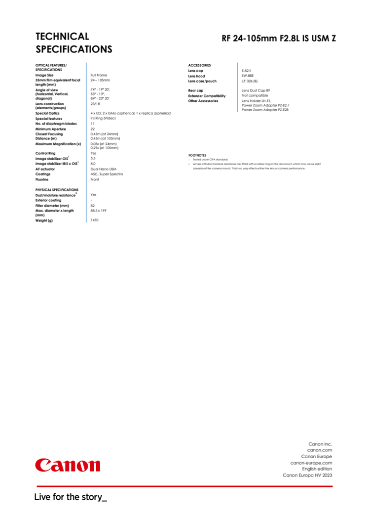 RF 24-105mm F2.8L IS USM Z _PR Spec Sheet.pdf