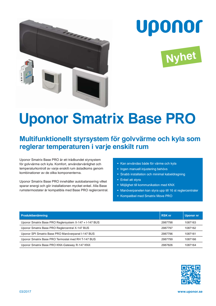 Uponor Smatrix Base PRO