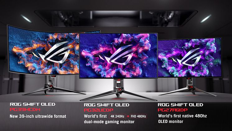 ROG OLED monitors_ PG39WCDM, PG32UCDP, PG27AQDP