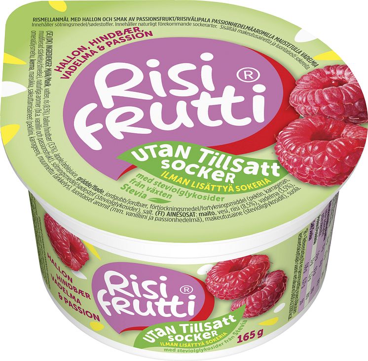 Risifrutti utan tillsatt socker i smaken hallon