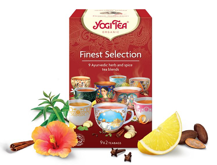 Ekologiska och smakrika YOGI TEA© lanserar i höst Finest Selection, med 9 blandade tefavoriter i samma ask.