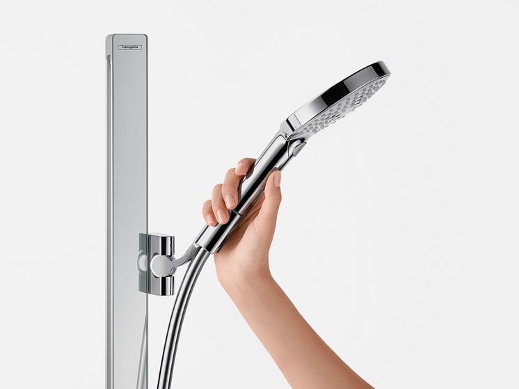 hansgrohe Unica E duschset med duschhållare och Raindance Select handdusch