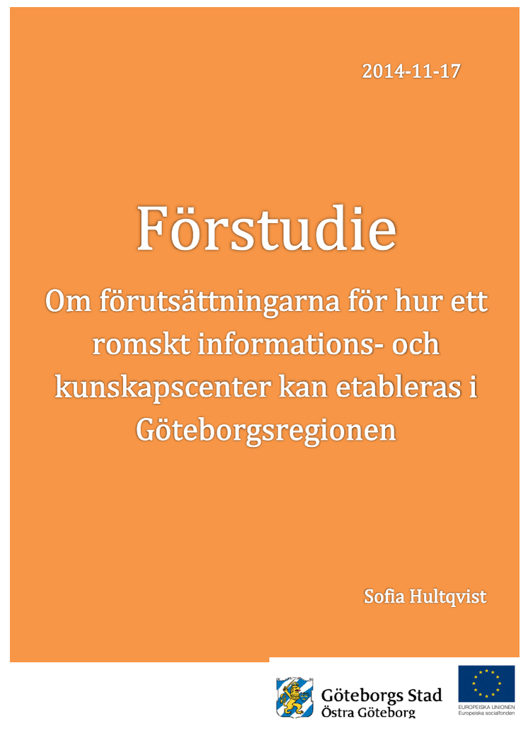 Förstudie: romskt informations- och kunskapscenter