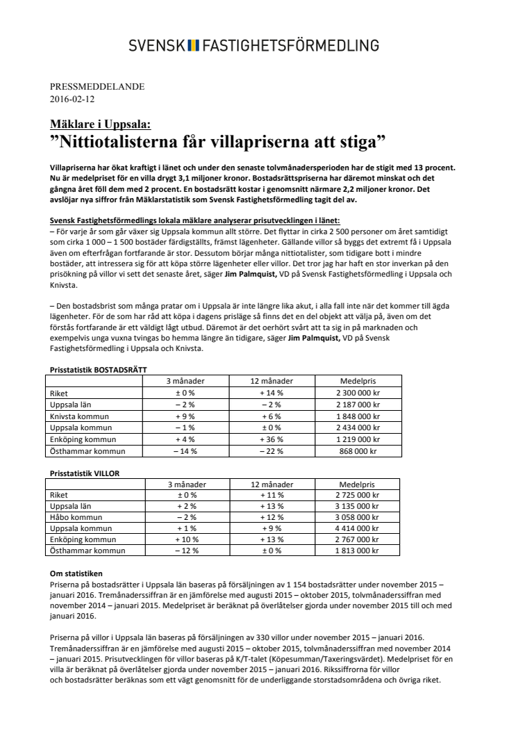 Mäklare i Uppsala: ”Nittiotalisterna får villapriserna att stiga”