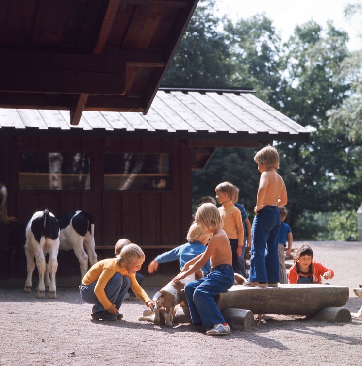 Barn i Slottsskogen 1973