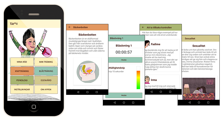 Tät II-app med undersidor