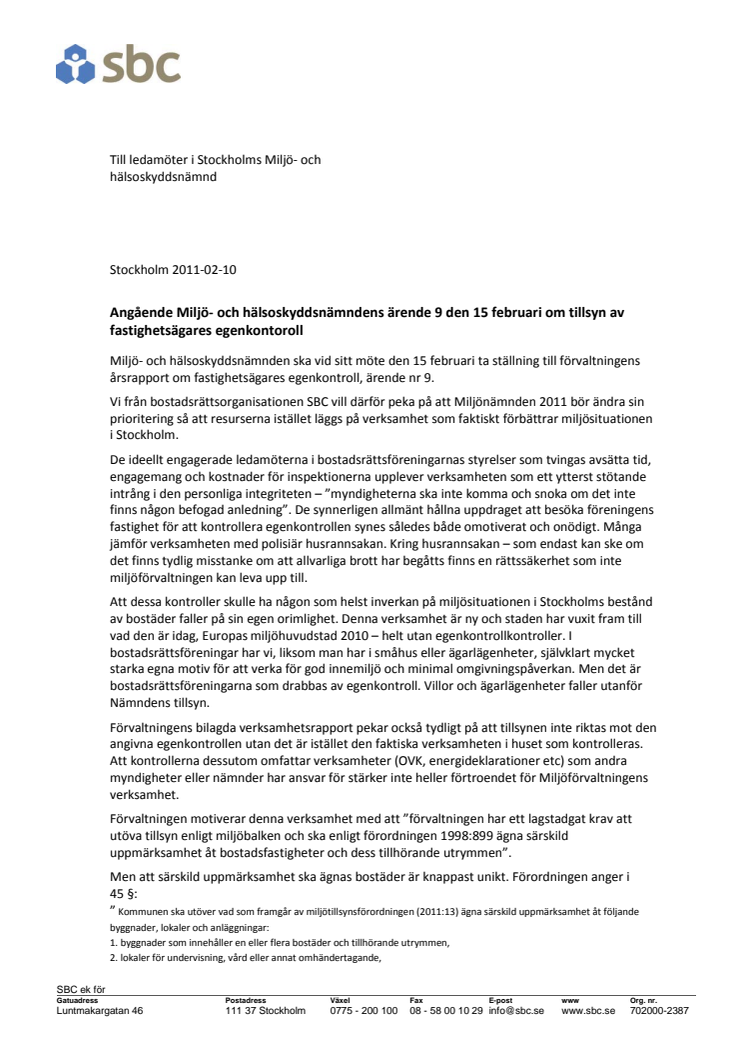 Påtvingade miljökontroller i bostadslägenheter