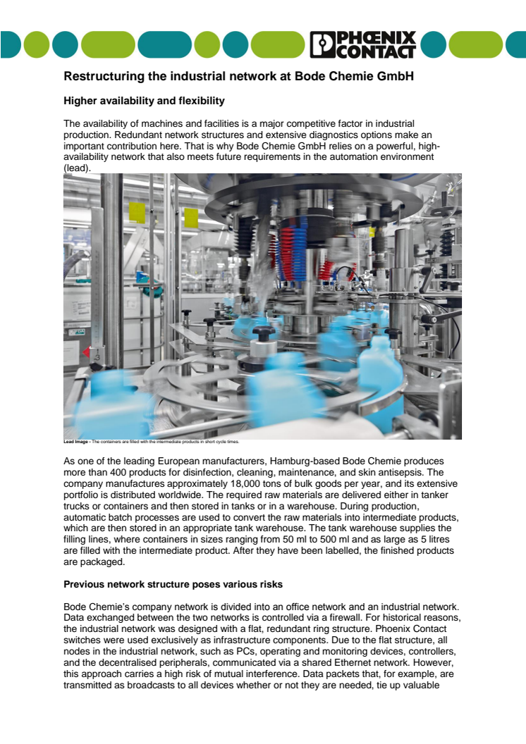 Restructuring the industrial network at Bode Chemie GmbH