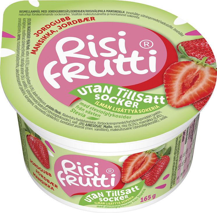 Risifrutti utan socker i smaken jordgubb