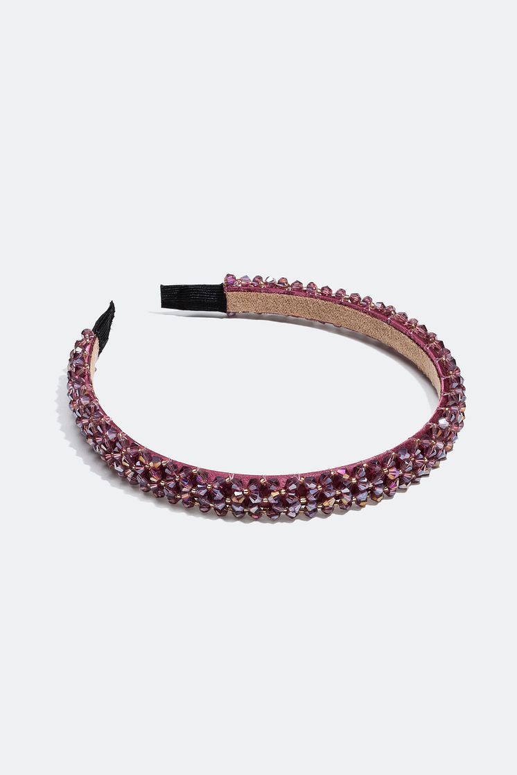 Headband with glass pearls