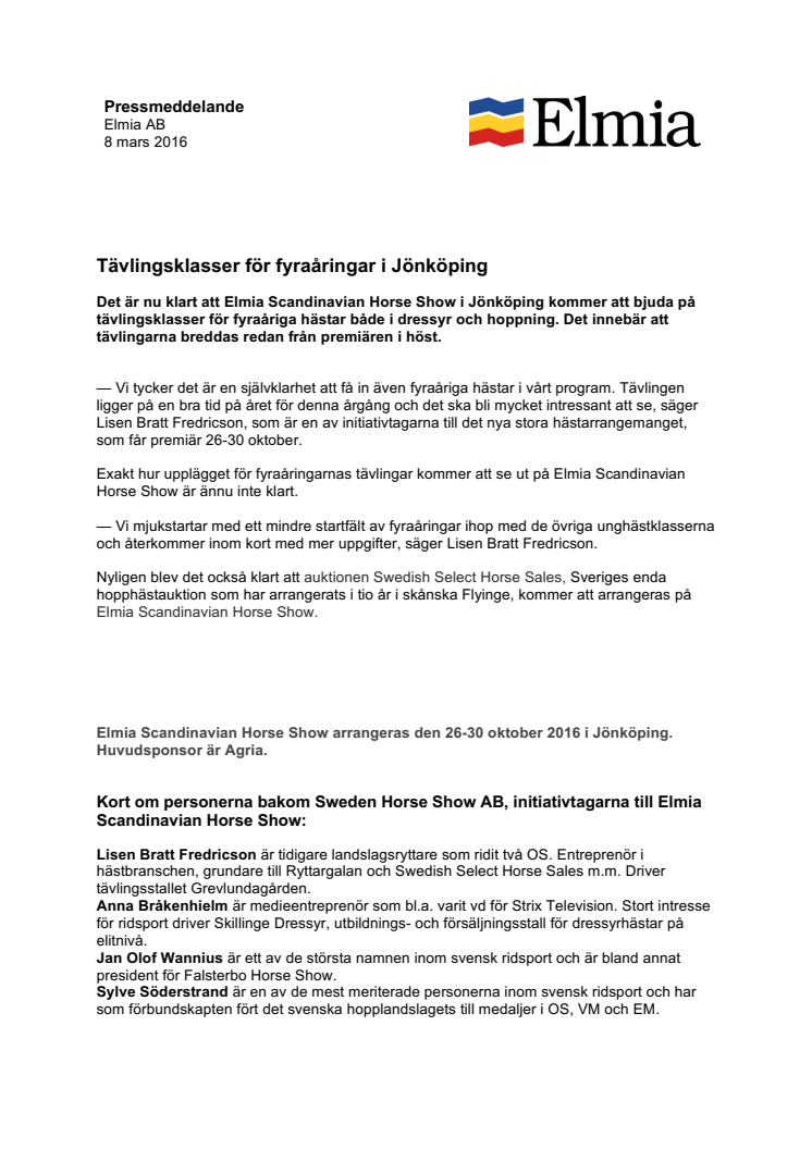 Tävlingsklasser för fyraåringar i Jönköping