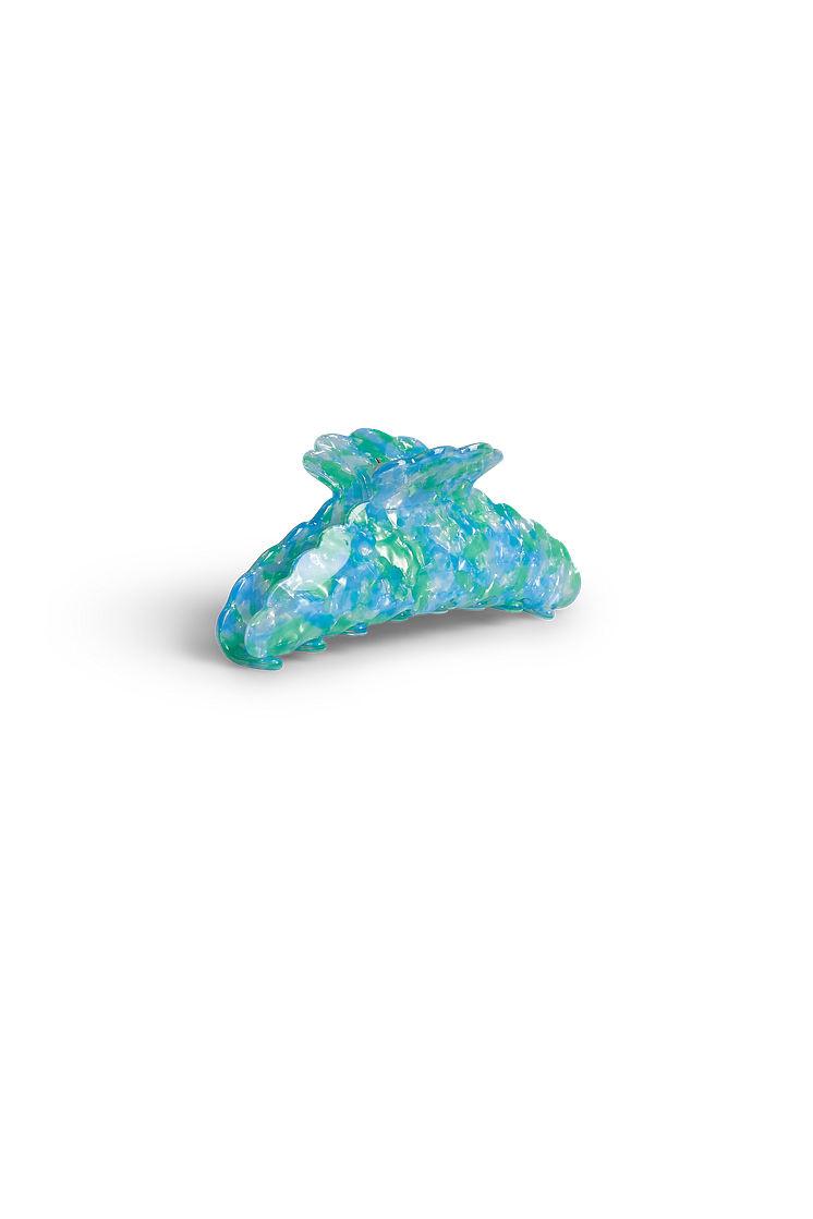 Jennifer hairclip - green/blue chk
