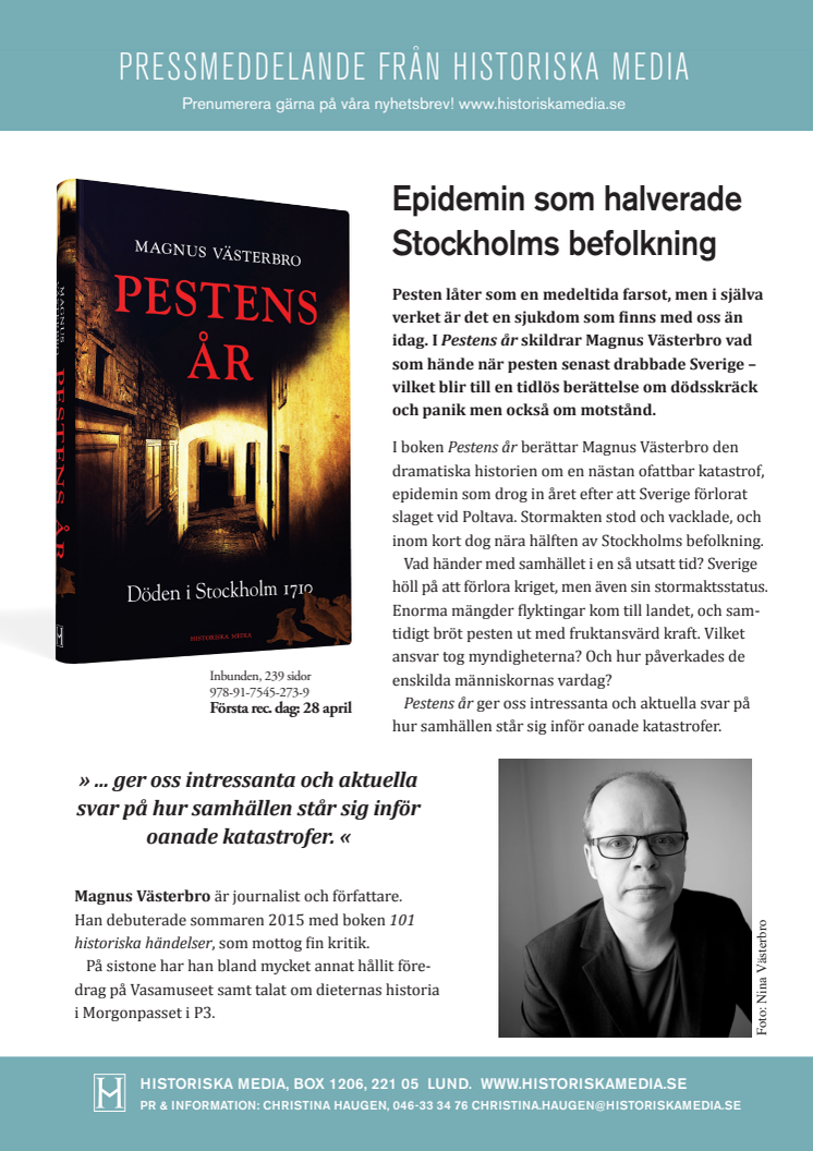 Epidemin som halverade Stockholms befolkning
