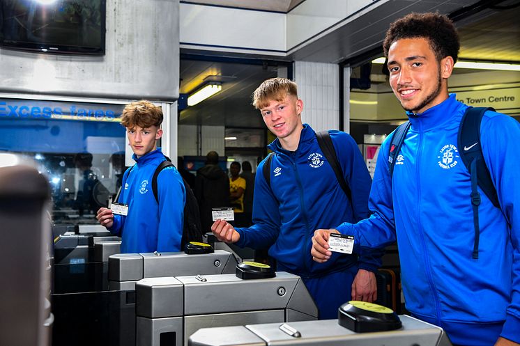 Luton Town FC academy players score free rail passes