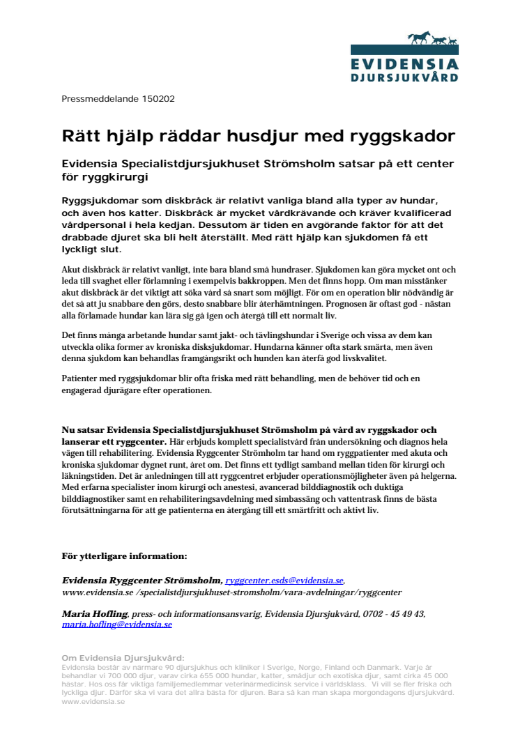 Rätt hjälp räddar husdjur med ryggskador