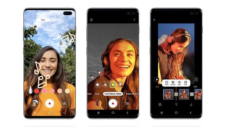 Galaxy S10+_AR Doodle_Live focus_Video Editor