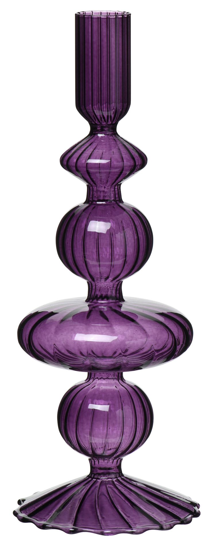 NYHET! Candle holder Bonnie 22,5 cm Dark purple Glass 9,99 EUR.jpg