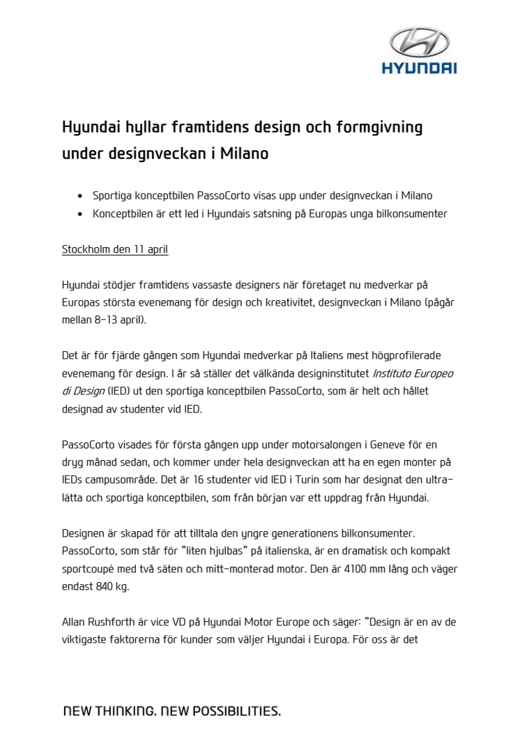 Hyundai hyllar framtidens design och formgivning under designveckan i Milano