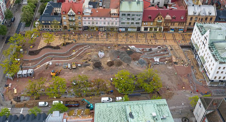 Första delen av Stora torg i Eslöv öppnar 13 juni