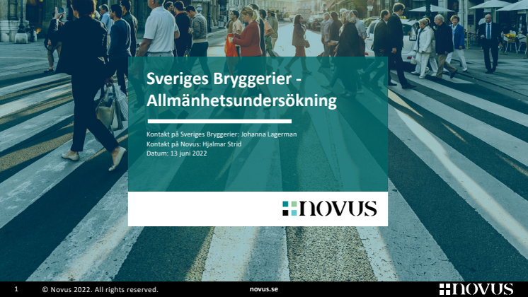 Novus ölkonsumtion Sveriges Bryggerier 