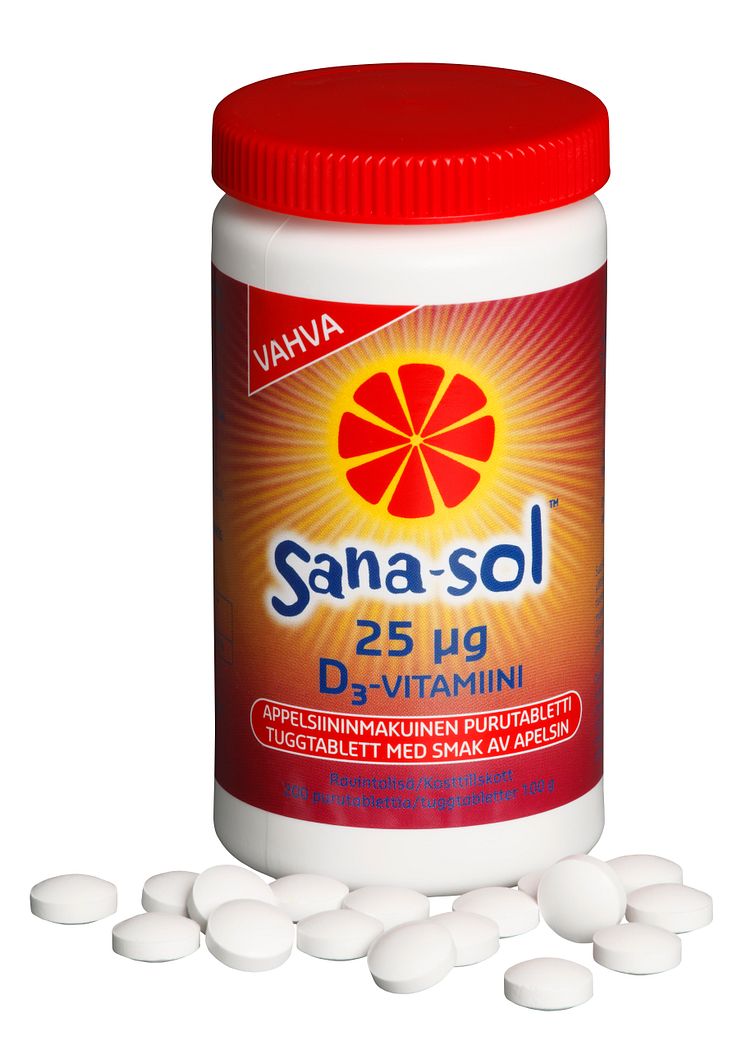 Sana-sol D-vitamiini 25 mikrogrammaa