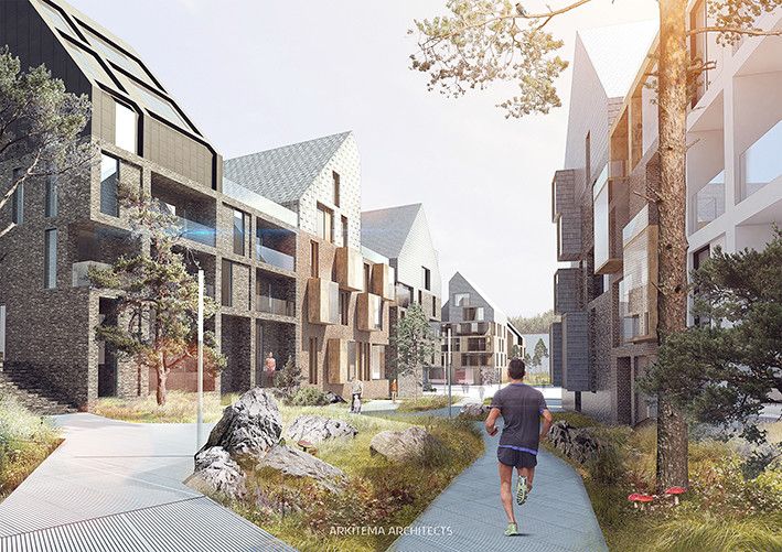 Projekt Nya Hovås HSB, skanska, Veidekke och Next step group.