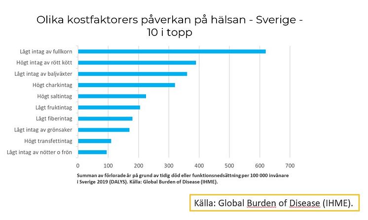 Kostfaktorers påverkan på hälsan IHME