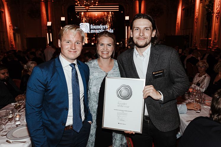 Founders Alliance, Young Founder of the Year, Droppe Founders Johannes Salmisaari and Henrik Helenius Win Silver