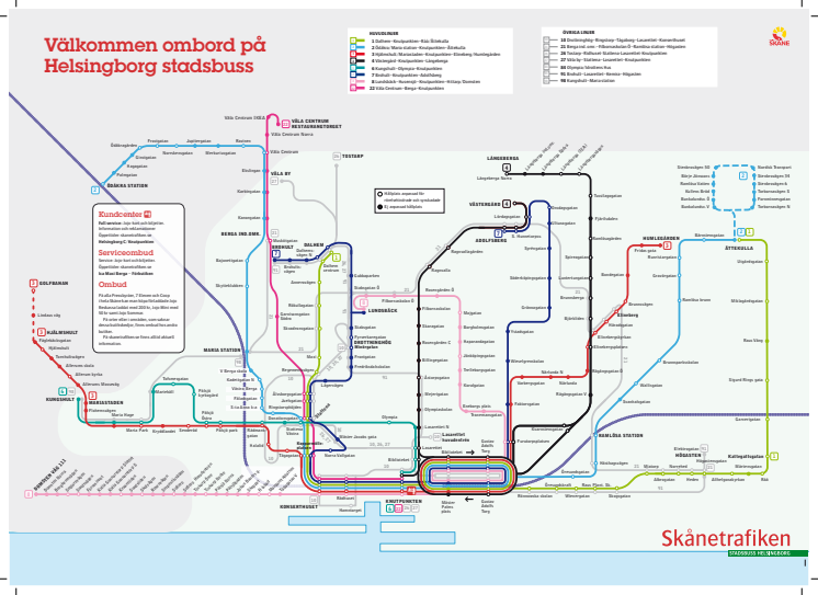 Ny linjekarta för Helsingborgs stadsbussar