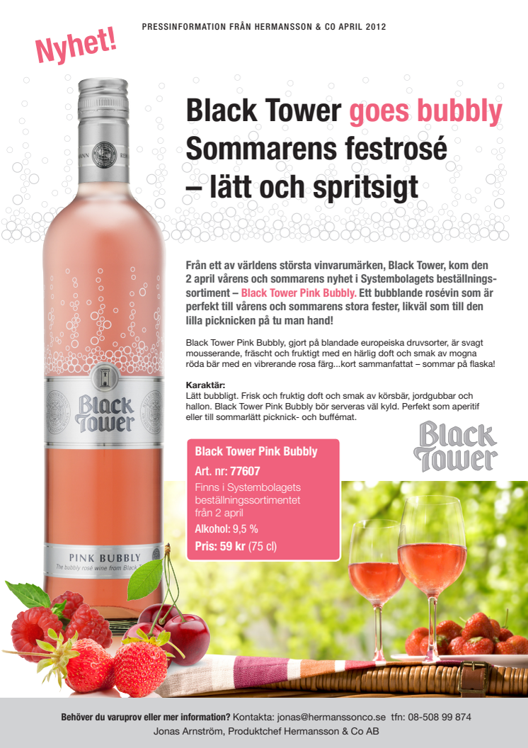 Black Tower goes bubbly - sommarens festrosé!