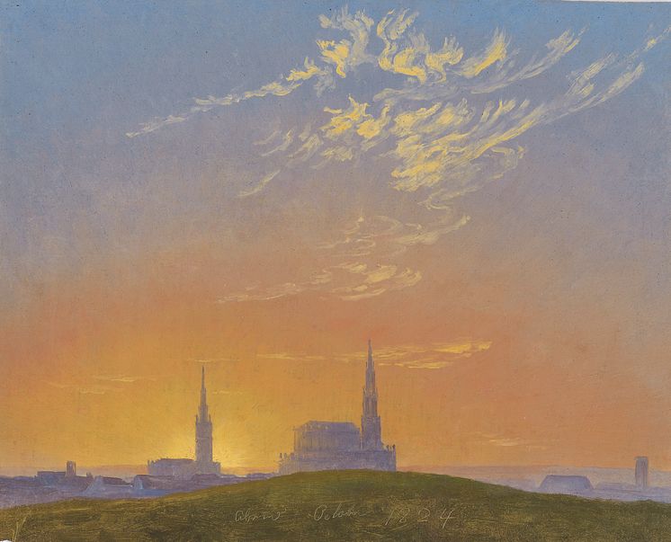 Alene med naturen. Caspar David Friedrich, Aften, 1824