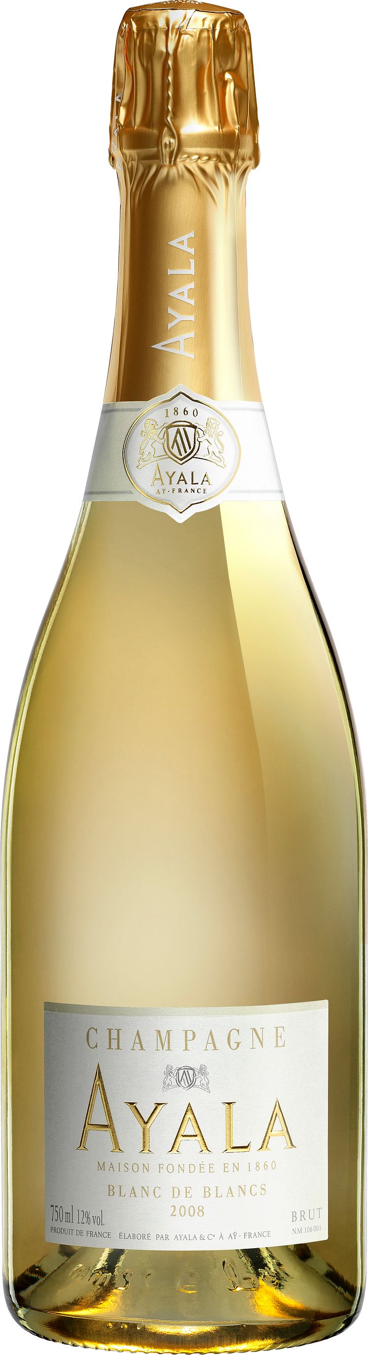 Packshot Ayala Blanc de Blancs 2008