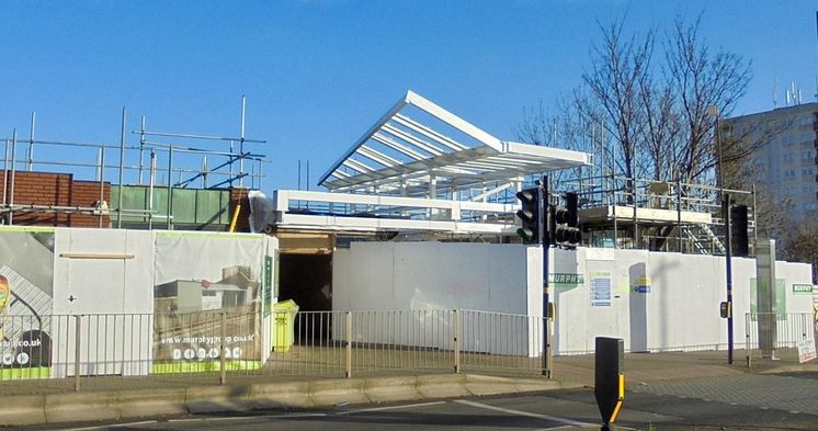 Longbridge station upgrade work Feb 2019