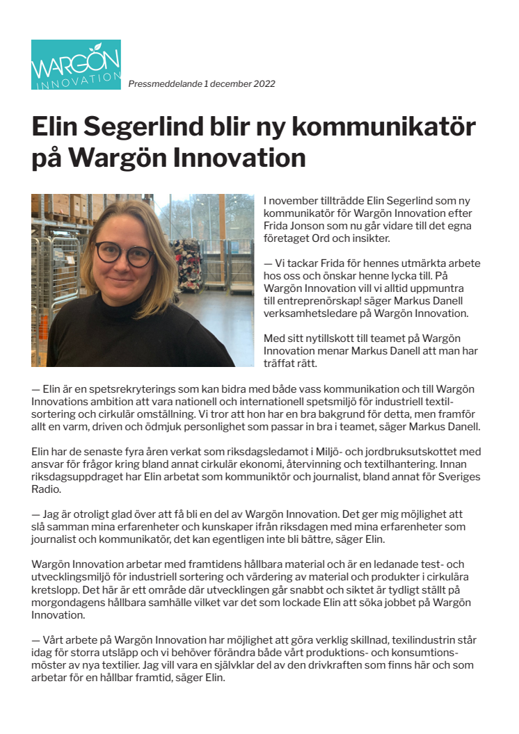 PM Elin Segerlind blir ny kommunikatör på Wargön Innovation.pdf