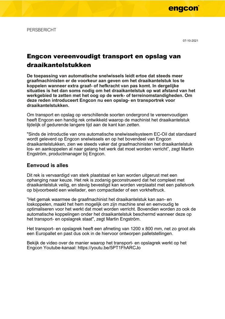 071021_press_Engcon vereenvoudigt transport en opslag van draaikantelstukken