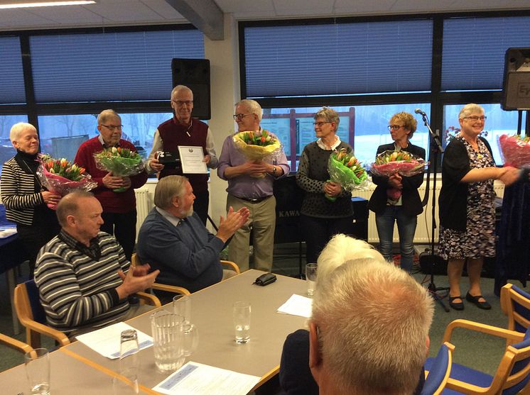 Alle syv kandidater til Frivilligprisen 2018 modtog blomster
