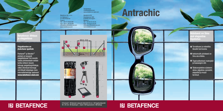 Betafence'i piirdeaiad saadaval ka modernses antratsiidi toonis