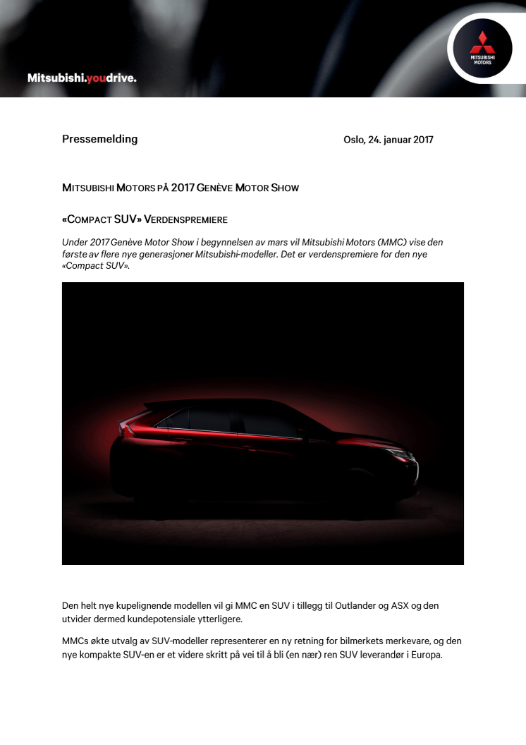 «COMPACT SUV» VERDENSPREMIERE