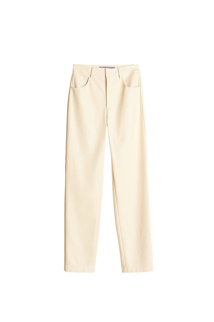 90s pu TREND trousers - LT beige 