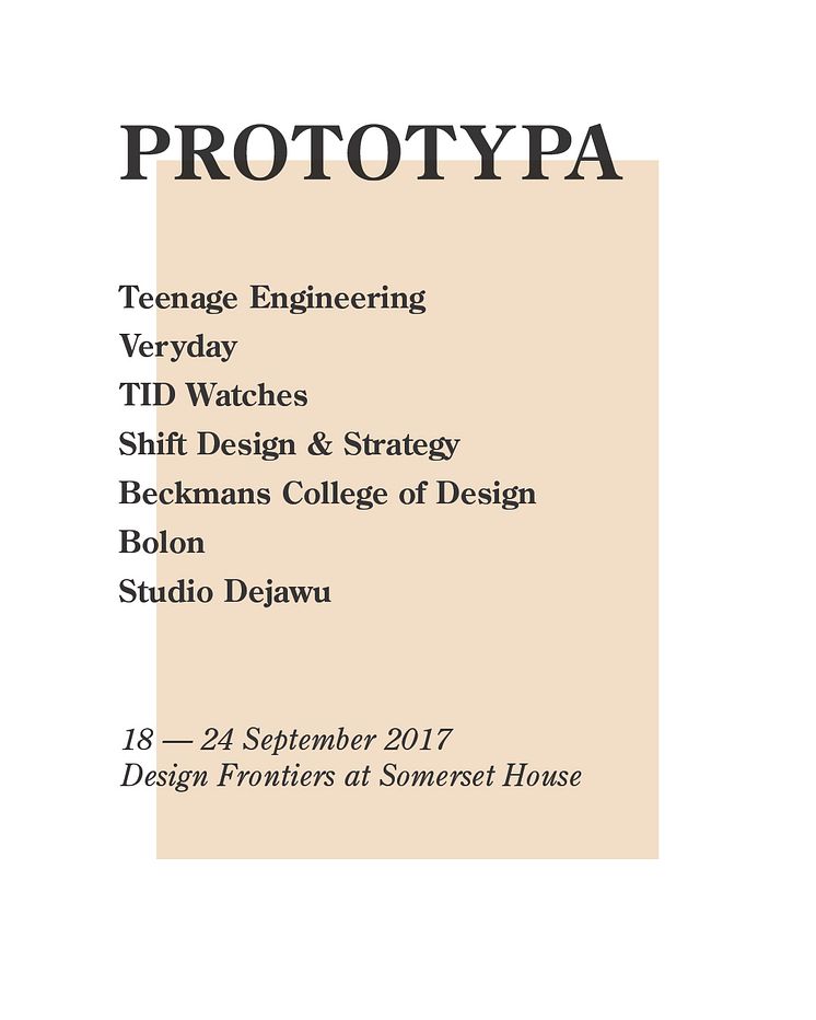 Beckmans College of Design x Prototypa