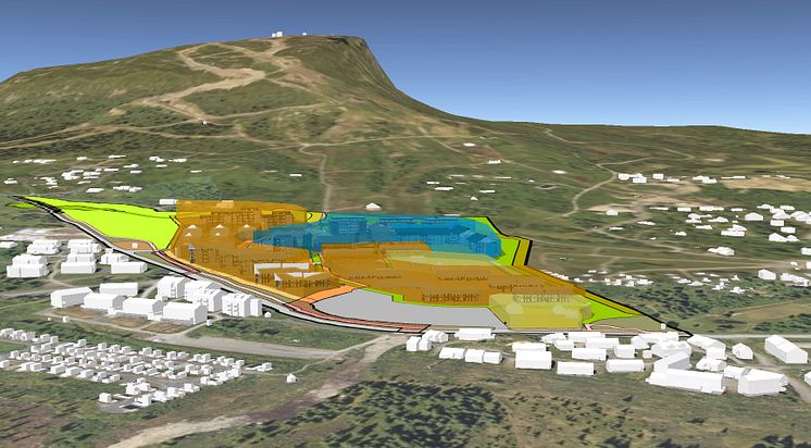 Slik kan en reguleringsplan fremstilles digital og 3-dimensjonalt. Prøveprosjekt fra Skeikampen.