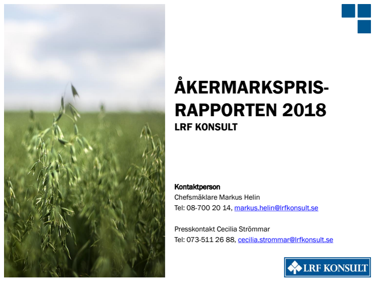 Åkermarksprisrapport 2018