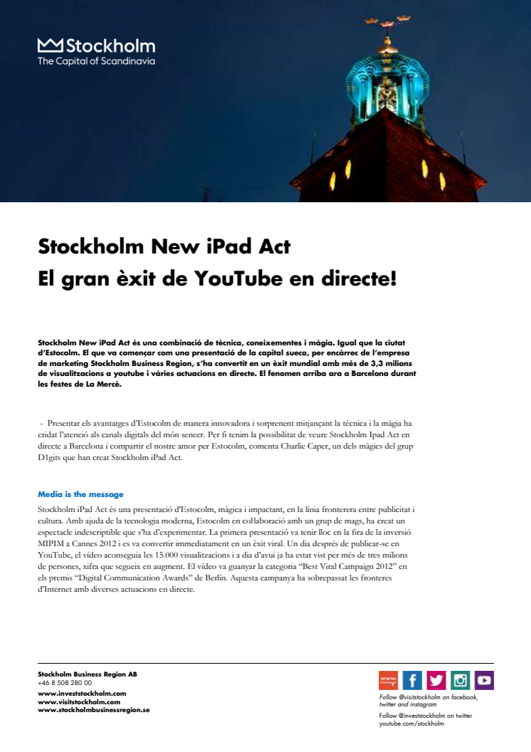 La Mercè: Stockholm New iPad Act: El gran èxit de YouTube en directe!