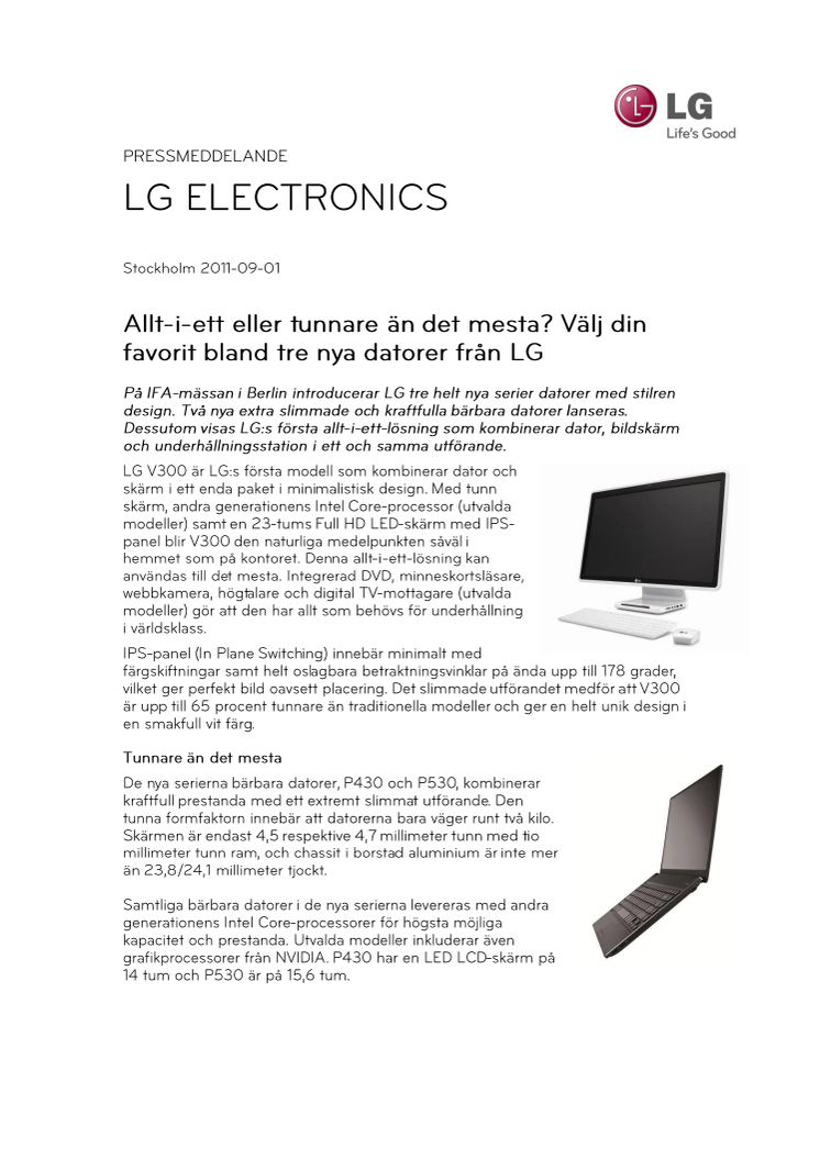 Allt-i-ett eller tunnare än det mesta? Välj din favorit bland tre nya datorer från LG