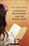 Lykkleige mennesker leser og drikker kaffe