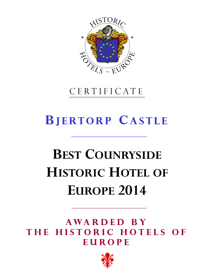 Best Countryside Hotel of Europe 2014