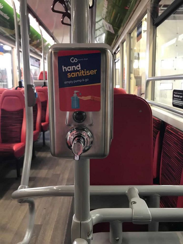 Extra antibacterial treatments and hand sanitisers on all buses as Go North East introduces further measures to protect bus users and make services even safer