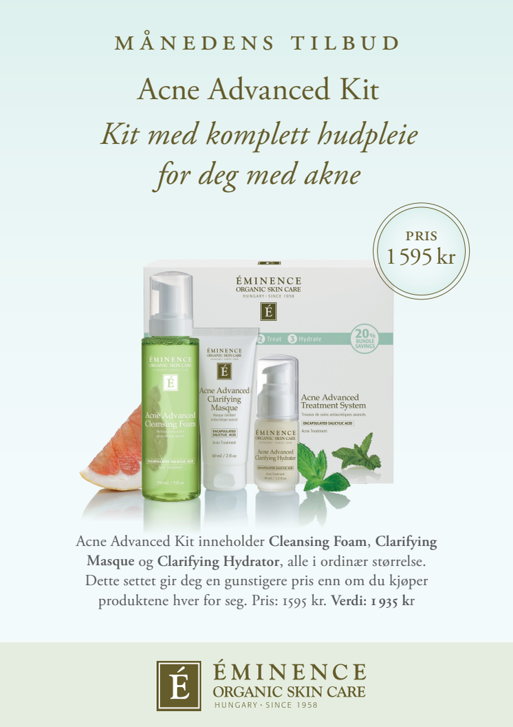 Acne Advanced Kit Kit med komplett hudpleie for deg med akne