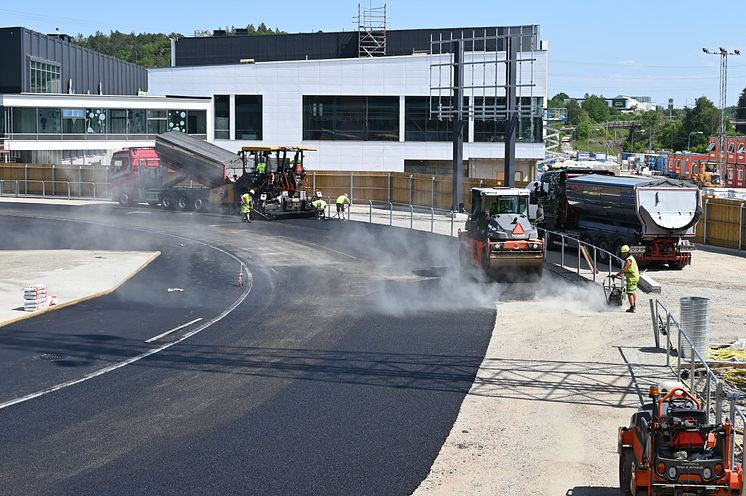 Asfaltering har startat på Rimnersvallen