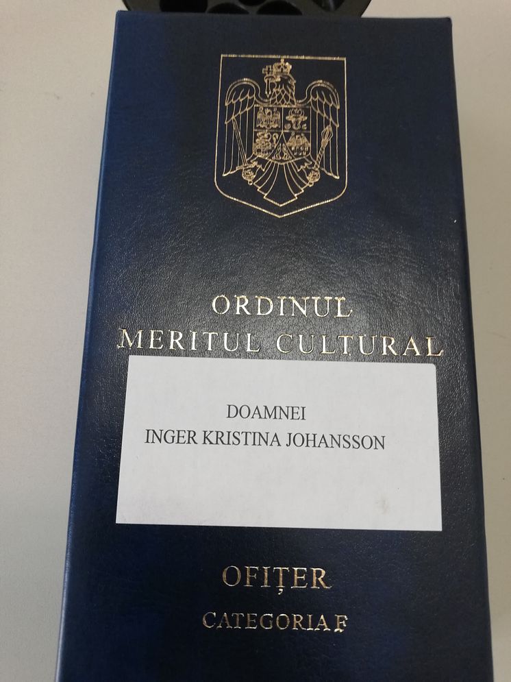 Ordinul Meritul Cultural domnei Inger Kristina Johansson.jpg